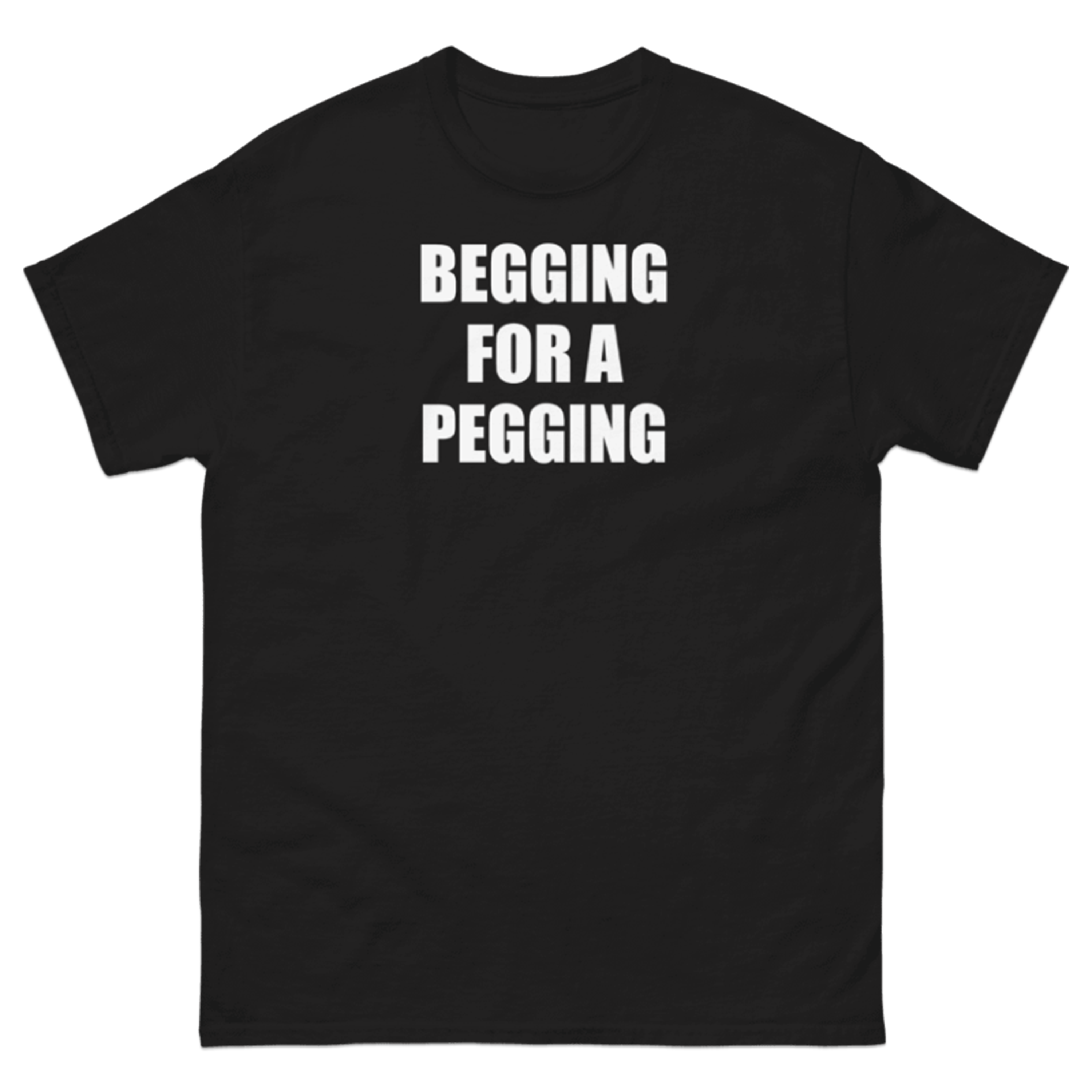 BEGGING FOR A PEGGING T-SHIRT