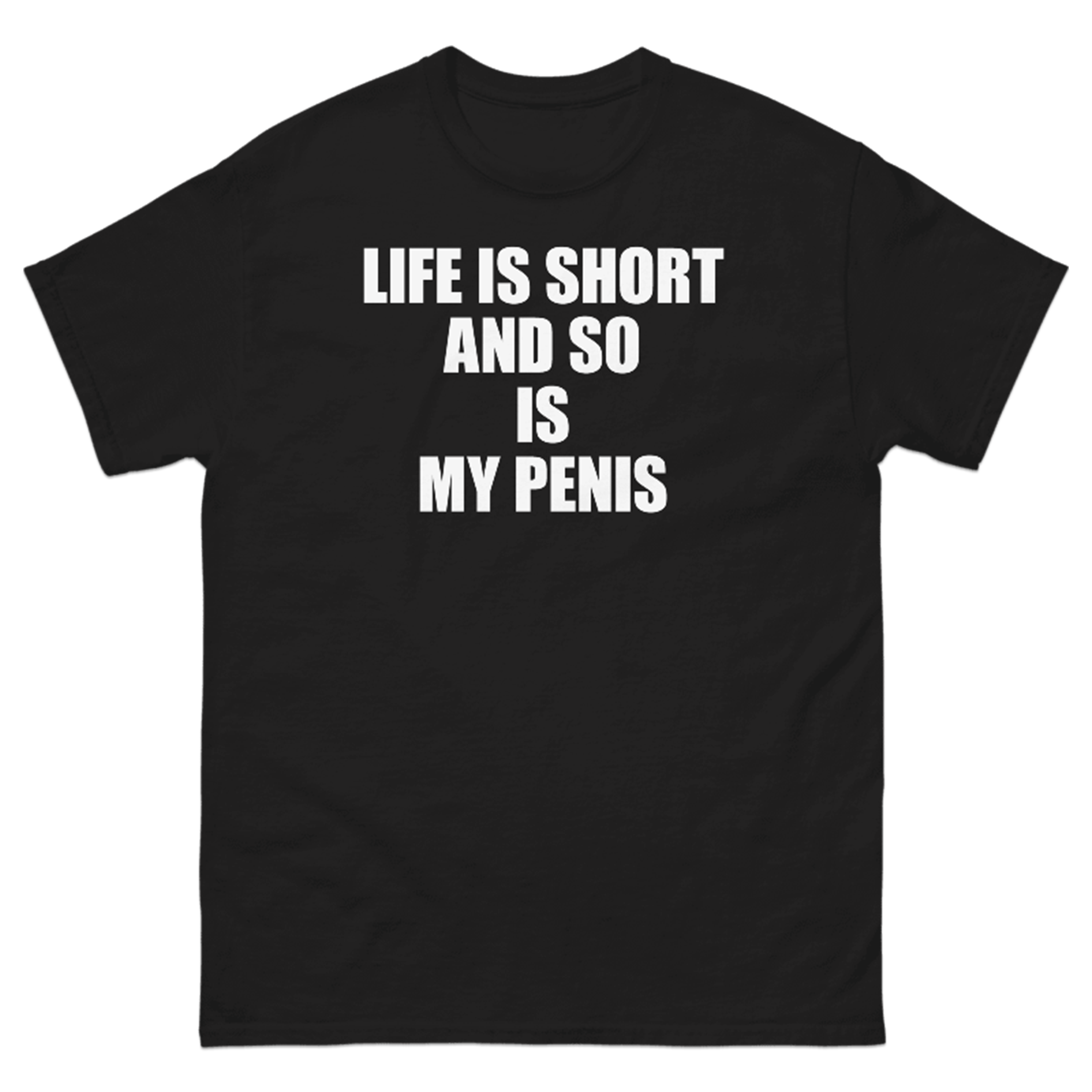 LIFE IS SHORT AND SO IS MY PENIS T-SHIRT